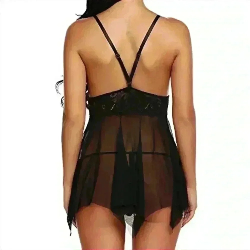 NWT Black Lingerie with panty - Picture 2 of 3